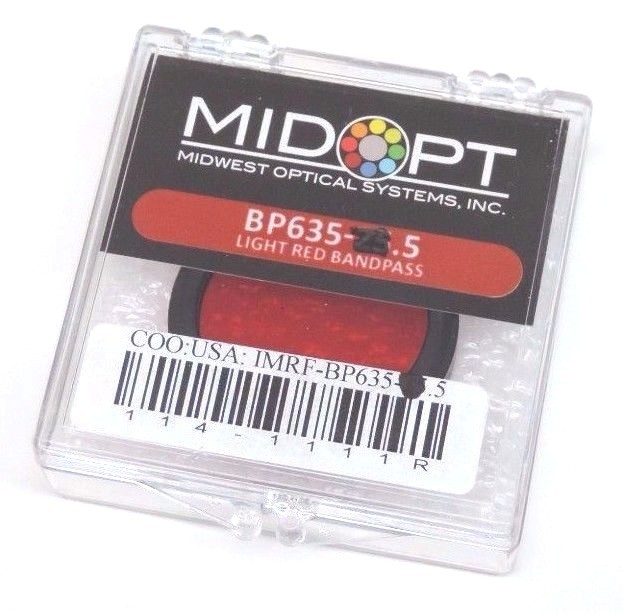 Used NEW MIDWEST OPTICAL SYSTEMS BP635-30.5 LIGHT RED BANDPASS BP635305
