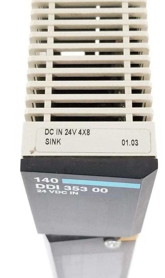 Used SCHNEIDER AUTOMATION TSX QUANTUM 140 DDI 353 00 MODULE 24VDC, 01.03, 140DDI35300