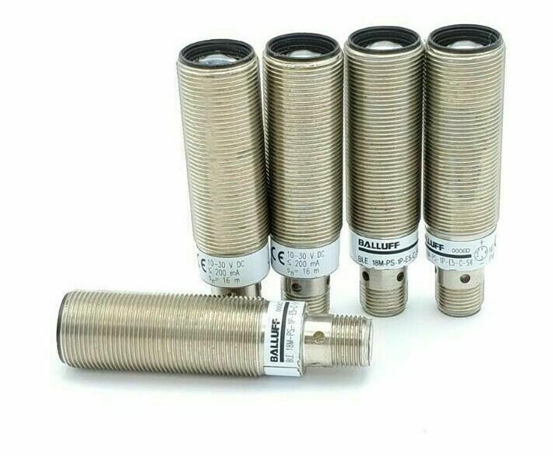 Used LOT OF 5 BALLUFF BLE-18M-PS-1P-E5-C-S4 RECEIVERS 551666, BLE18MPS1PE5CS4, 10-30