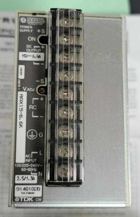 Used NIB KEPCO RAX15-6.6K POWER SUPPLY RAX1566K