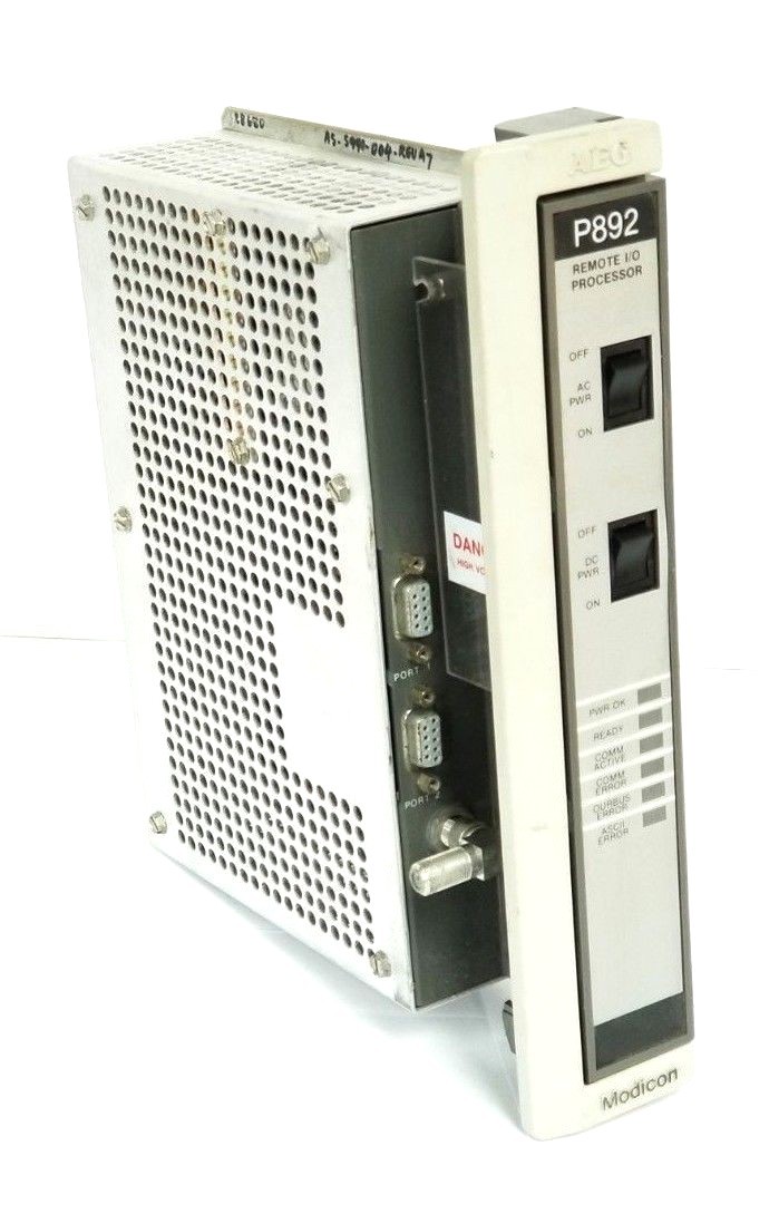 Used AEG / MODICON AS-P892-000 REMOTE I/O PROCESSOR AS-9541-000 110/120V 50/60HZ