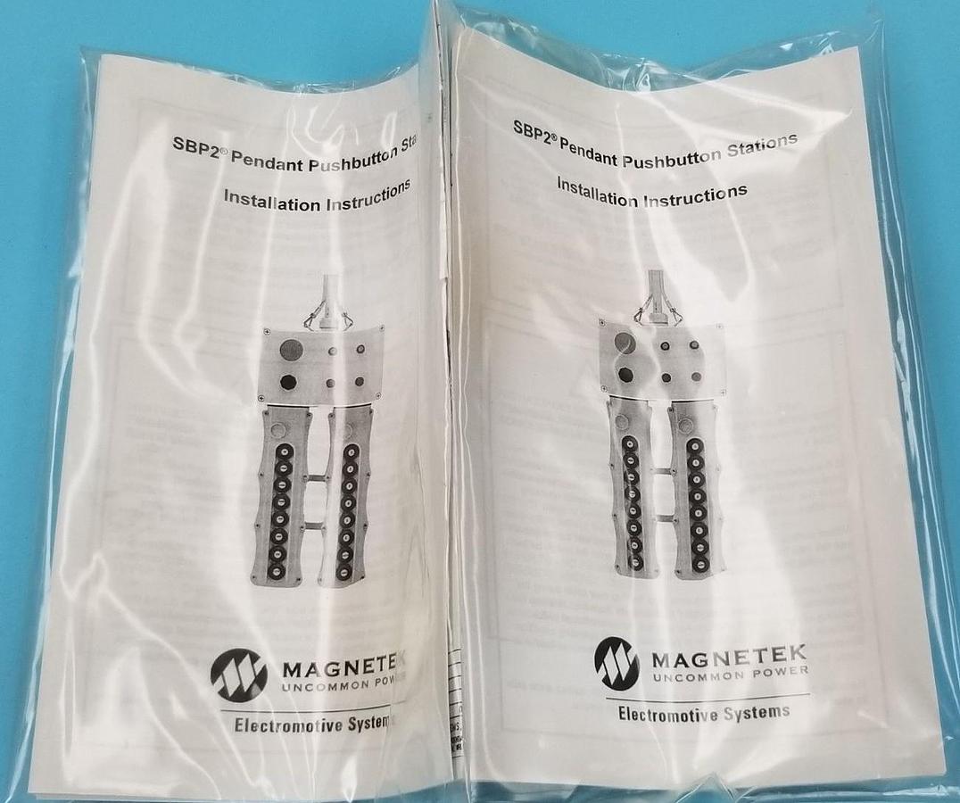 Used (2) MAGNETEX NEW SBP2 PENDANT PUSHBUTTON STATIONS INSTALLATION INSTRUCTIONS
