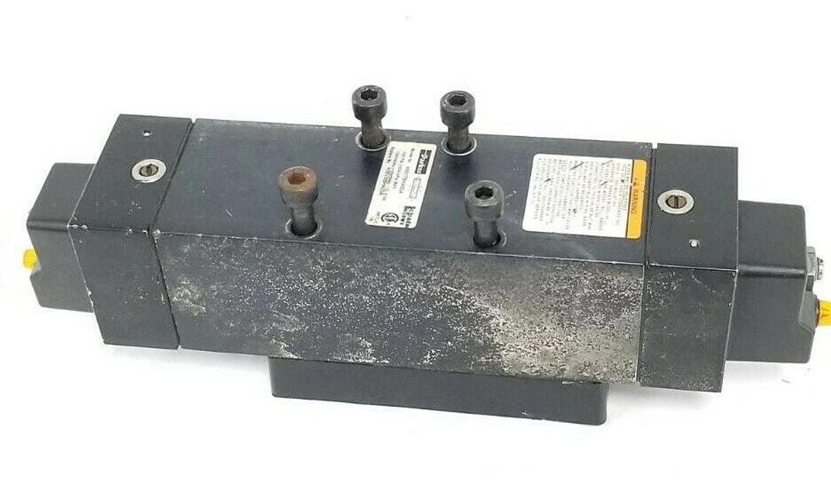Used PARKER H3517BHA53A VALVE 150 PSI REPLACES H35VXBHA53A, 12.0 VA, K593-302 COILS