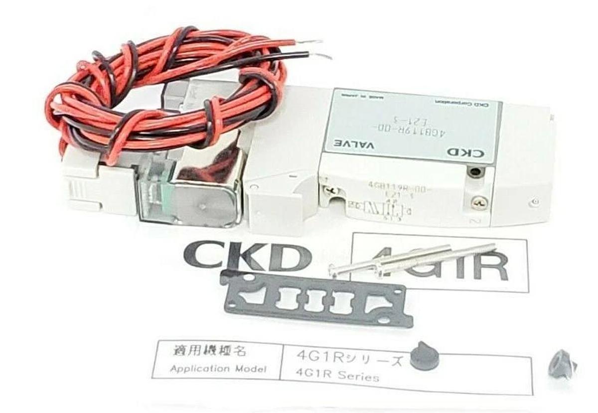 Used NIB CKD CORP. 4GB119R-00-E21-3 PNEUMATIC VALVE 4GB119R00E213