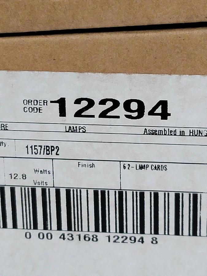 Used LOT OF 16 NEW GE LIGHTING 1157/BP2 REPLACEMENT BULBS 12V