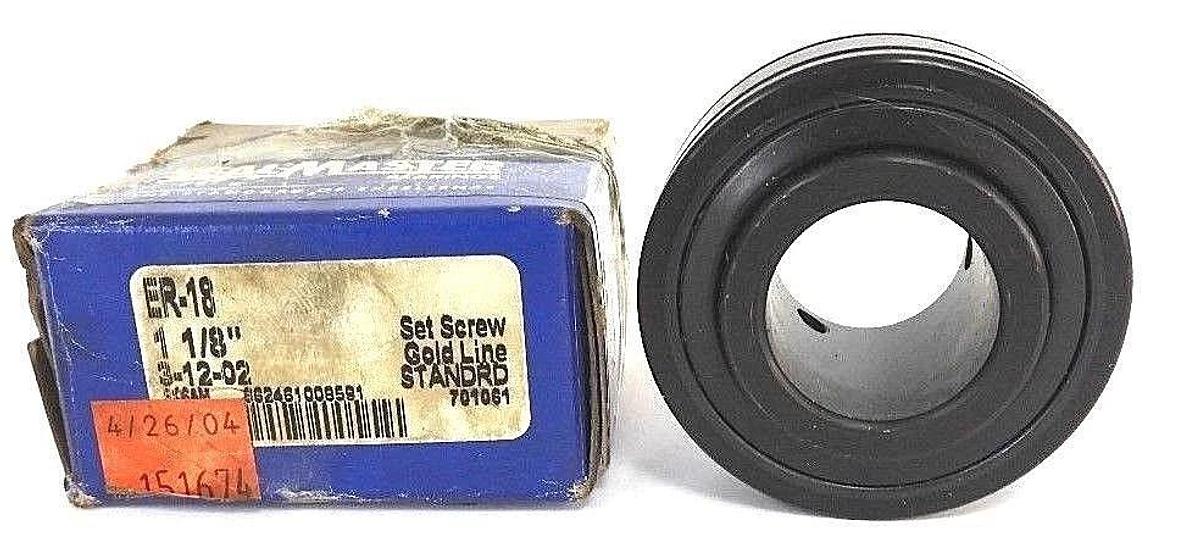 Used NIB EMERSON SEAL MASTER ER-18 BALL BEARING 1-1/8IN BORE 62MM OD 1-1/2IN WIDTH