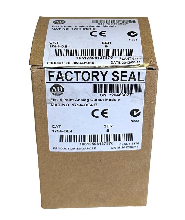 Used NEW ALLEN BRADLEY 1794-OE4 /B Flex I/O 4-PT ANALOG OUTPUT MODULE 1794OE4