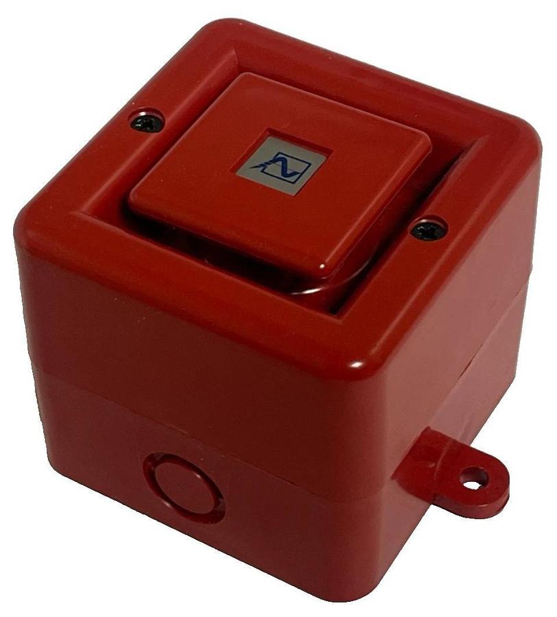Pfannenberg PA-100 Schwington Electronic Sounder 10-30V DC - Gray/Red 100dB(A)