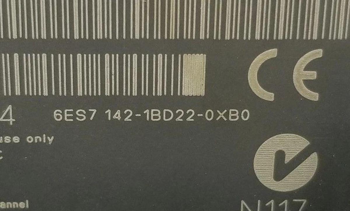 Used SIEMENS 6ES7 142-1BD22-0XB0 SIMATIC S7 MODULE, S C-R9A60324, ET-200X