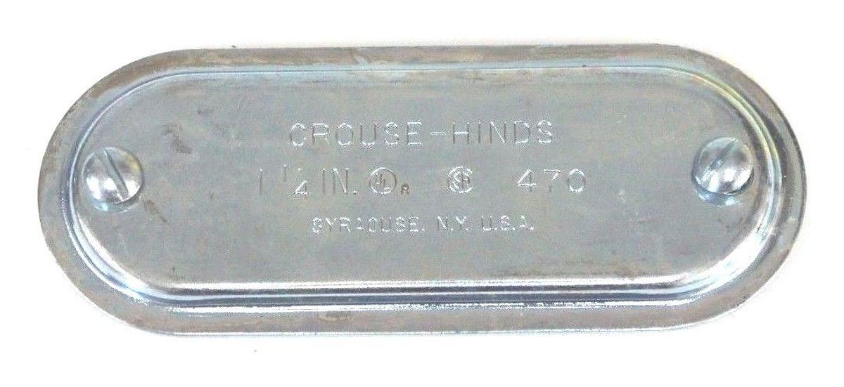 Used LOT OF 29 NEW CROUSE HINDS 470 STEEL CONDUIT COVERS 1-1/4"