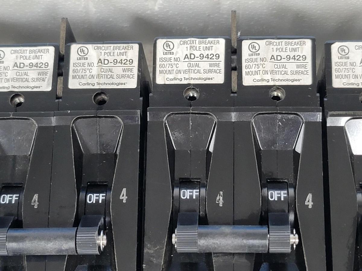 Used 6 NEW CARLING TECHNOLOGIES EA2-B0-16-440-1DA-BC CIRCUIT BREAKERS EA2B0164401DABC