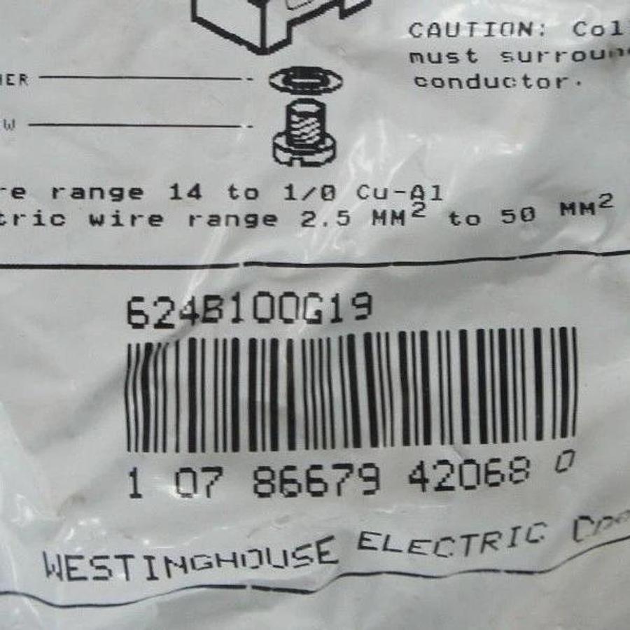 Used BAG OF 5 NEW CUTLER HAMMER 624B100G19 TERMINAL KIT