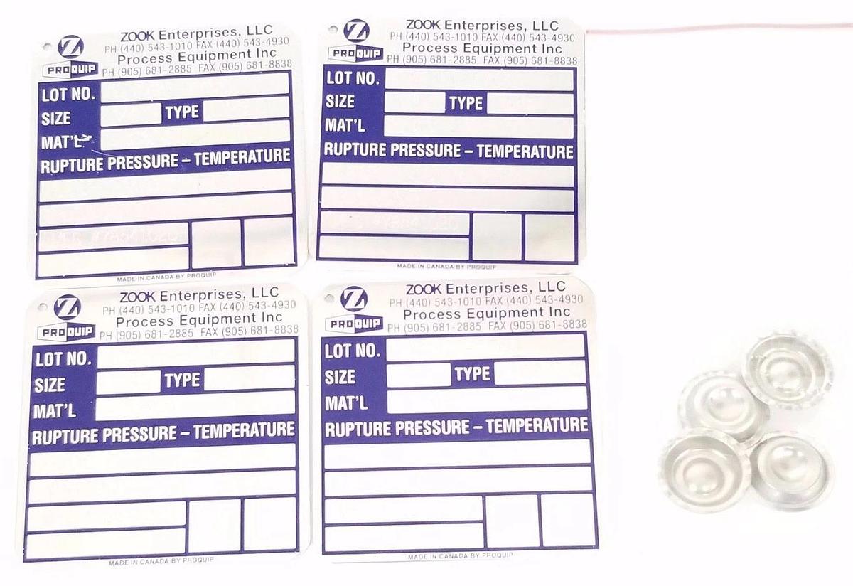 LOT OF 4 NEW ZOOK ENTERPRISES PLATES MFG # 78541.020 & HARDWARE