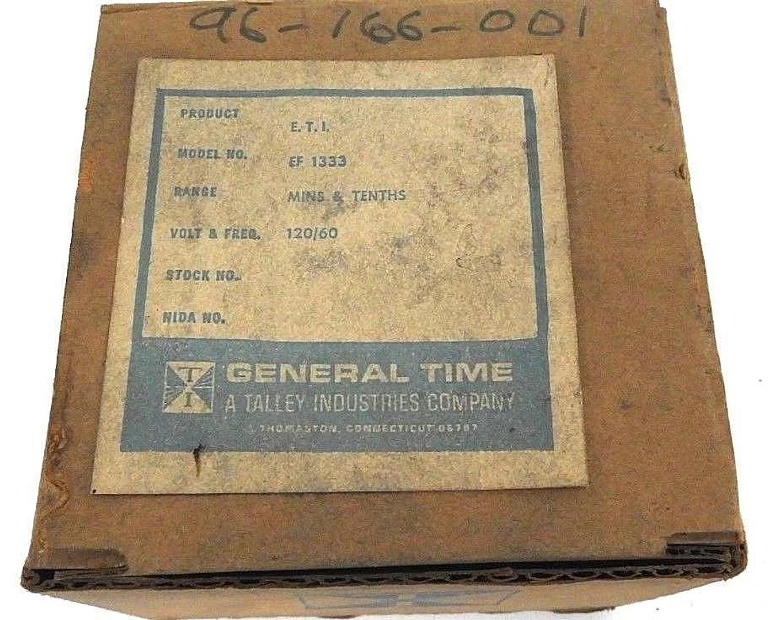 Used NIB GENERAL TIME TALLEY INDUSTRIES EF 1333 ARK TIME RECORDER MINS & TENTHS