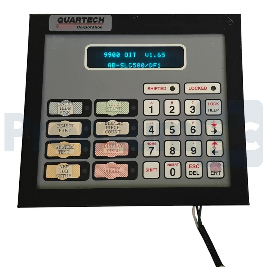 Used Quartech 9900-AC-AB-3 v1.65 HMI Control Panel for SLC 500 DF1 32K RAM 9900ACAB3