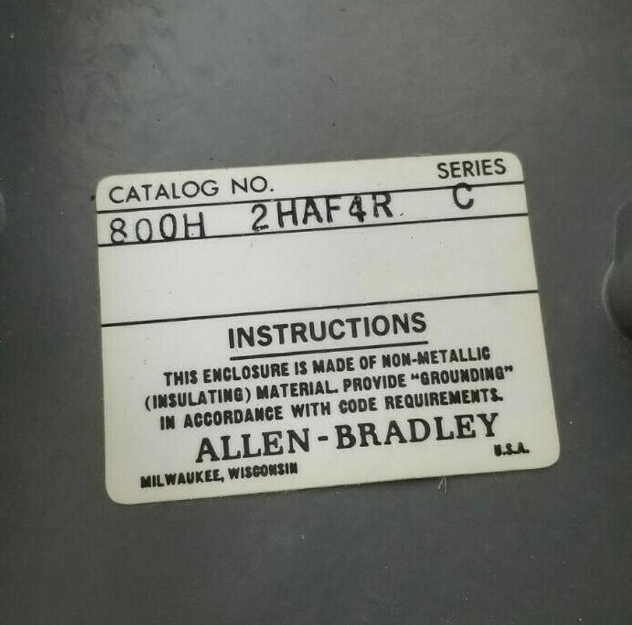 Used ALLEN BRADLEY 800H-2HAF4R PUSHBUTTON ASSEMBLY SER. C 800H-QR10 800H2HAF4R