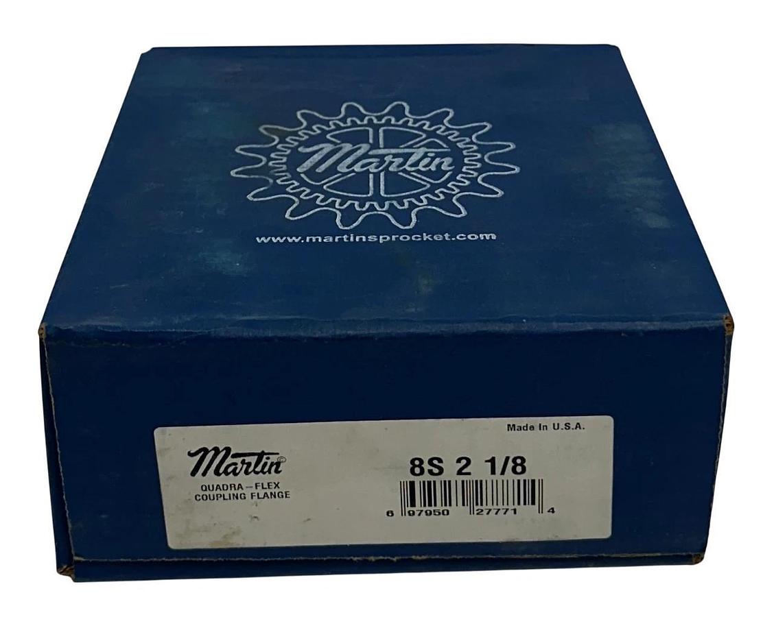 Used MARTIN 8S 2 1/8 / 8S218 QUADRA-FLEX COUPLING FLANGE SIZE 8 OEM NSFS