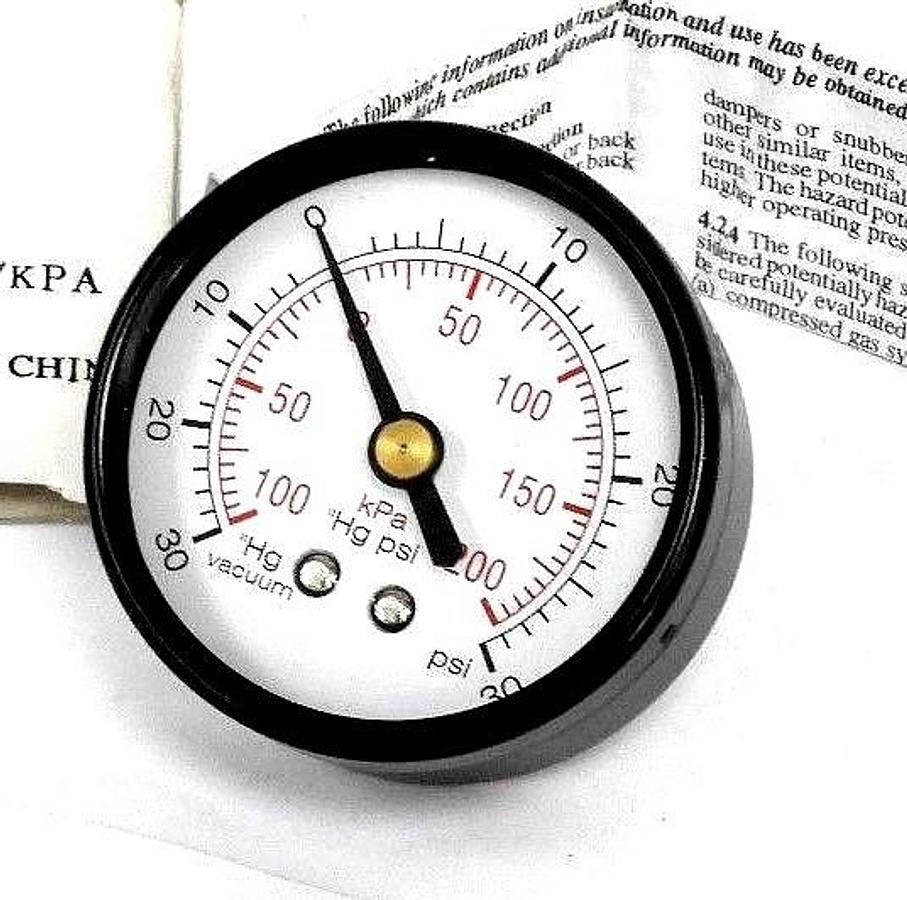 Used NIB GRAINGER C-PT5WZ37 PRESSURE GAUGE 2" 30-0-30 PSI/KPA, CPT5WZ37