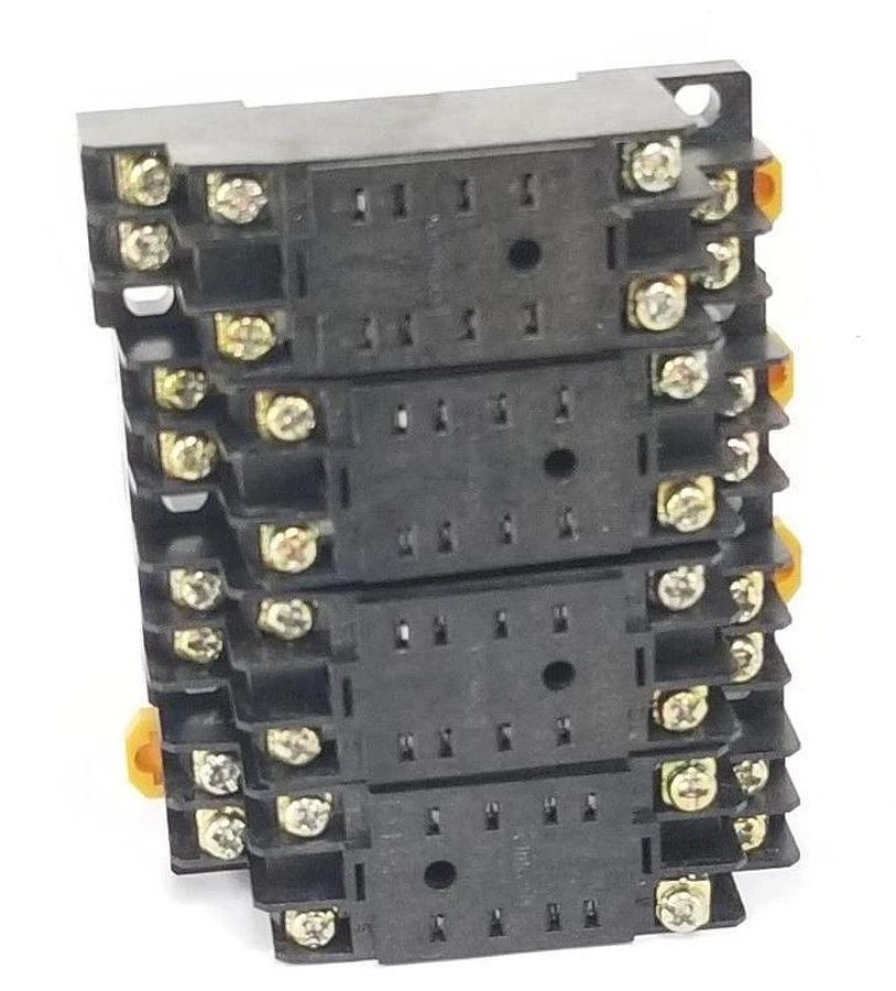 Used LOT OF 4 OMRON PYF08A RELAY SOCKETS 2-M4X10