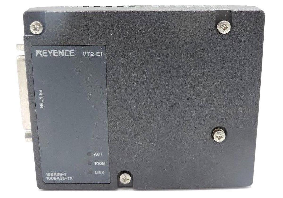 Used NEW KEYENCE VT2-E1 10BASE-T 100BASE-TX FOR USE WITH VT2 SERIES VT2E1