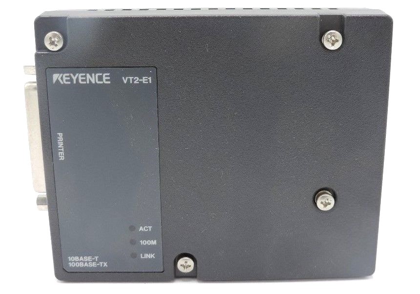 Used NEW KEYENCE VT2-E1 10BASE-T 100BASE-TX FOR USE WITH VT2 SERIES VT2E1