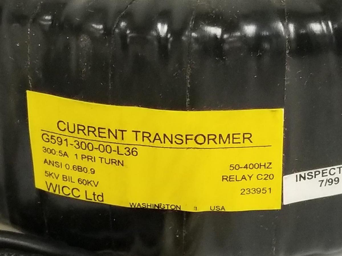 Used NEW WICC G591-300-00-L36 CURRENT TRANSFORMER, G59130000L36