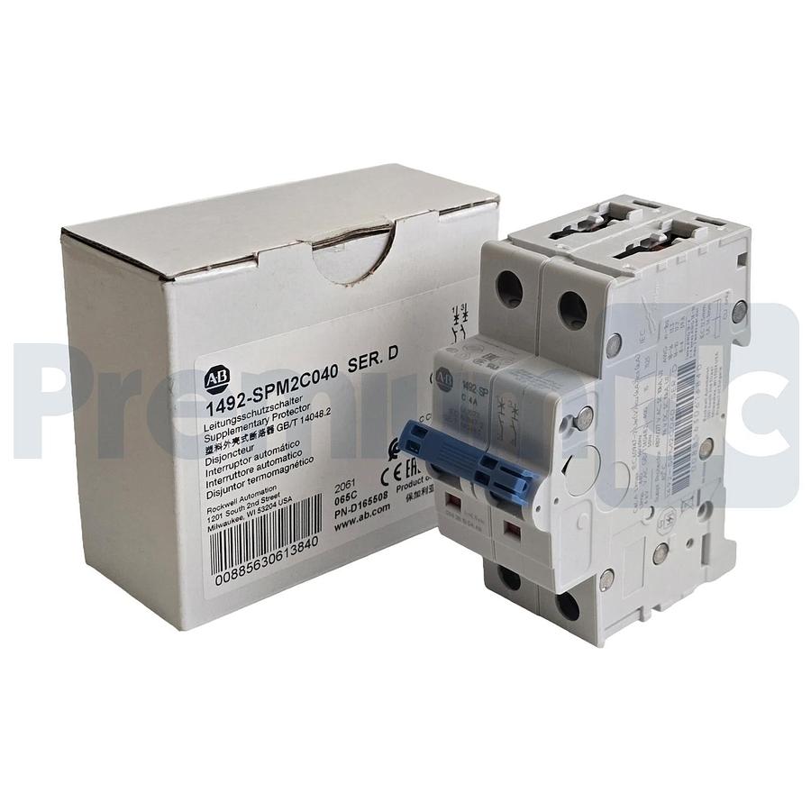 Allen-Bradley 1492-SPM2C040 /D Supplementary Protector 4A 2P Circuit Breaker NEW