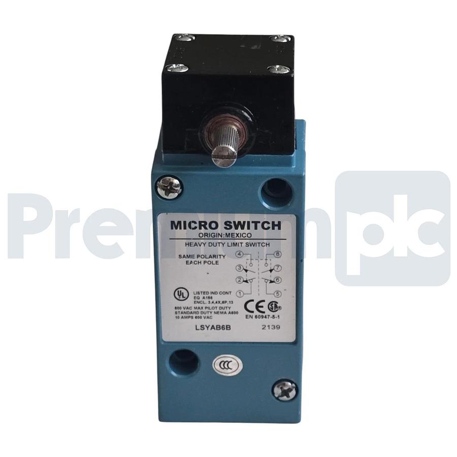 Honeywell LSYAB6B MICRO SWITCH Heavy Duty Limit Switch DPDT Plug-In 10A 600VAC
