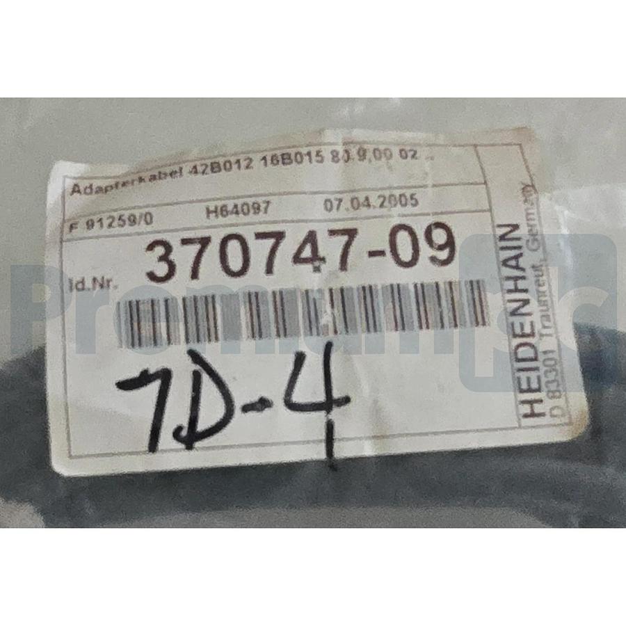 Used HEIDENHAIN 370747-09 Encoder Adapter Cable 42B012 12-P D-sub 15-P Length 9m NSMP