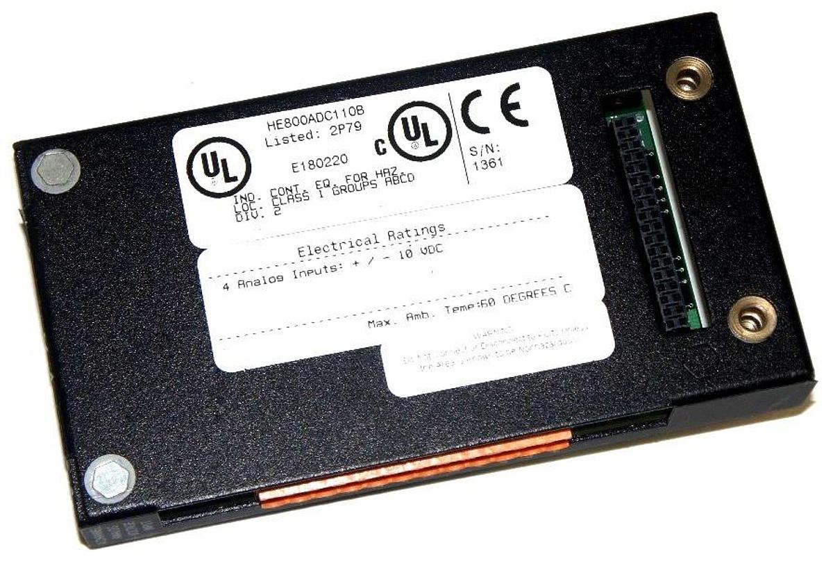 Used HORNER ELECTRIC HE800ADC110B 4 CHANNEL ANALOG INPUT MODULE HE800ADC110