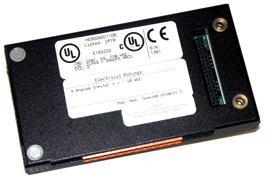 Used HORNER ELECTRIC HE800ADC110B 4 CHANNEL ANALOG INPUT MODULE HE800ADC110