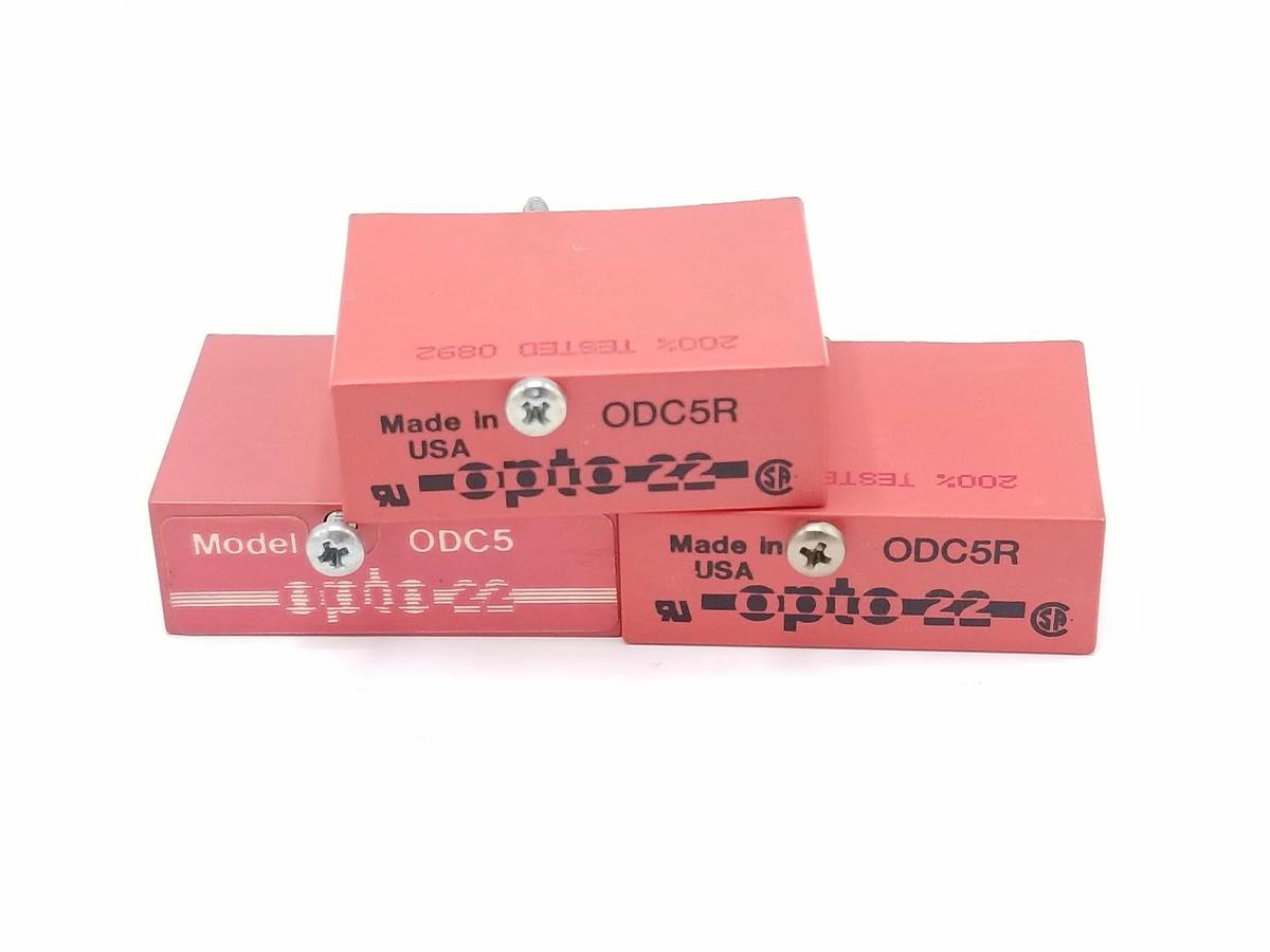 Used LOT OF 3 OPTO 22 ODC5R I/O MODULE RED REED RELAYS ODC5