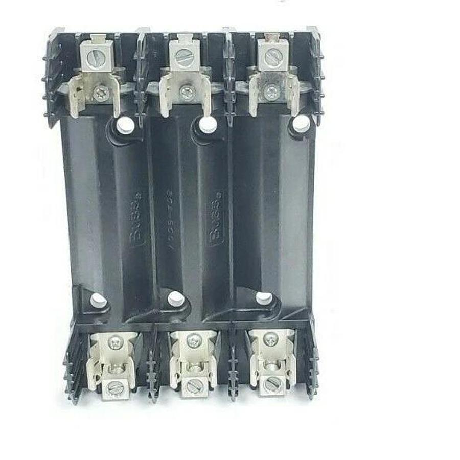 Used COOPER BUSSMANN R60030-3CR FUSE BLOCK 30AMP 3POLE 600VAC, R600303CR
