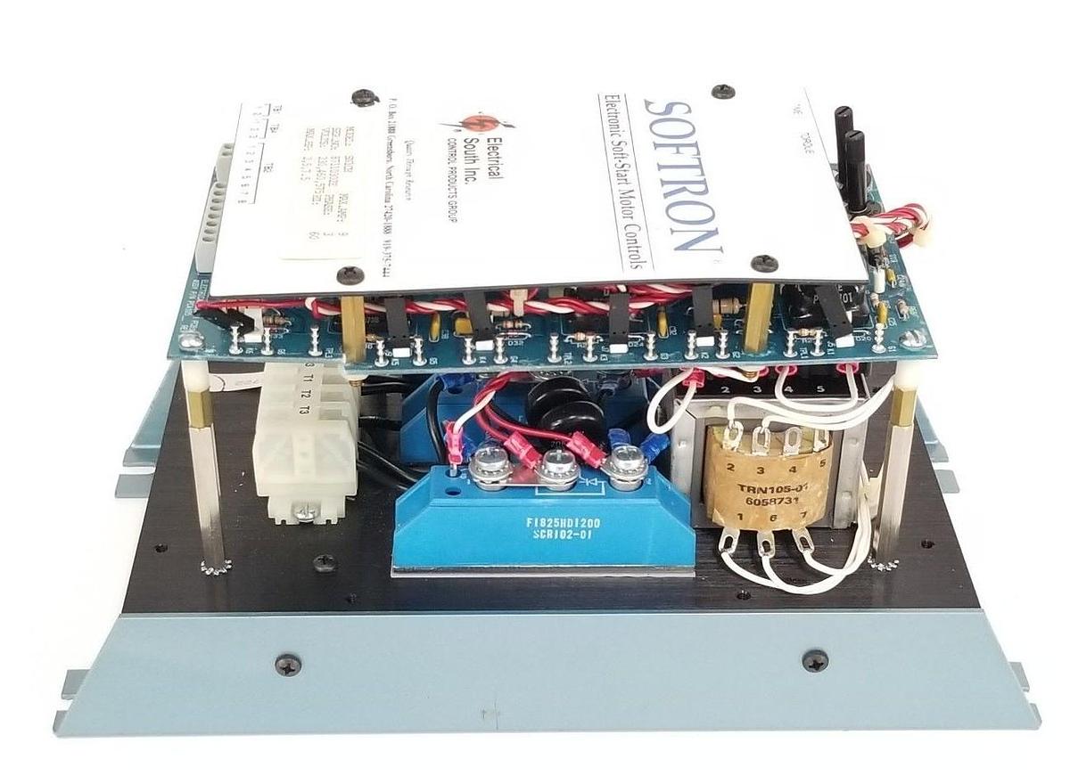 Used SOFTRON SN1CH SOFT START MOTOR CONTROL 9A, 3PH, 60HZ, 230/460/575V, 2/5/7.5HP