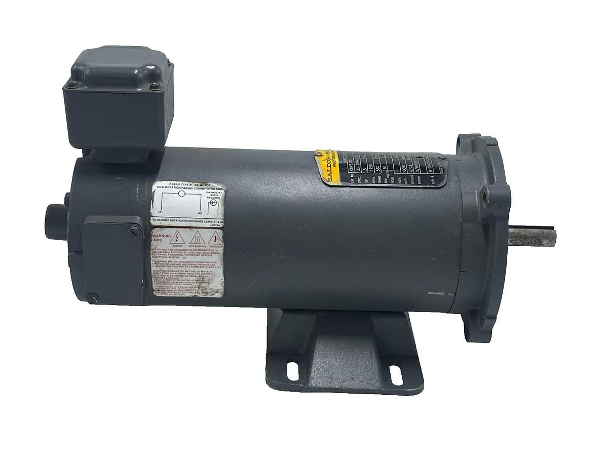 Used Baldor CDP3330 DC Industrial Motor 1/2 HP 1750 RPM 90VDC 56C TENV 4.8A