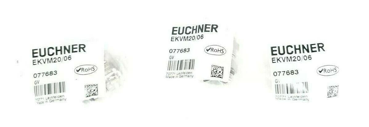 Used LOT OF 3 NEW EUCHNER EKVM20/06 GLANDS 077683