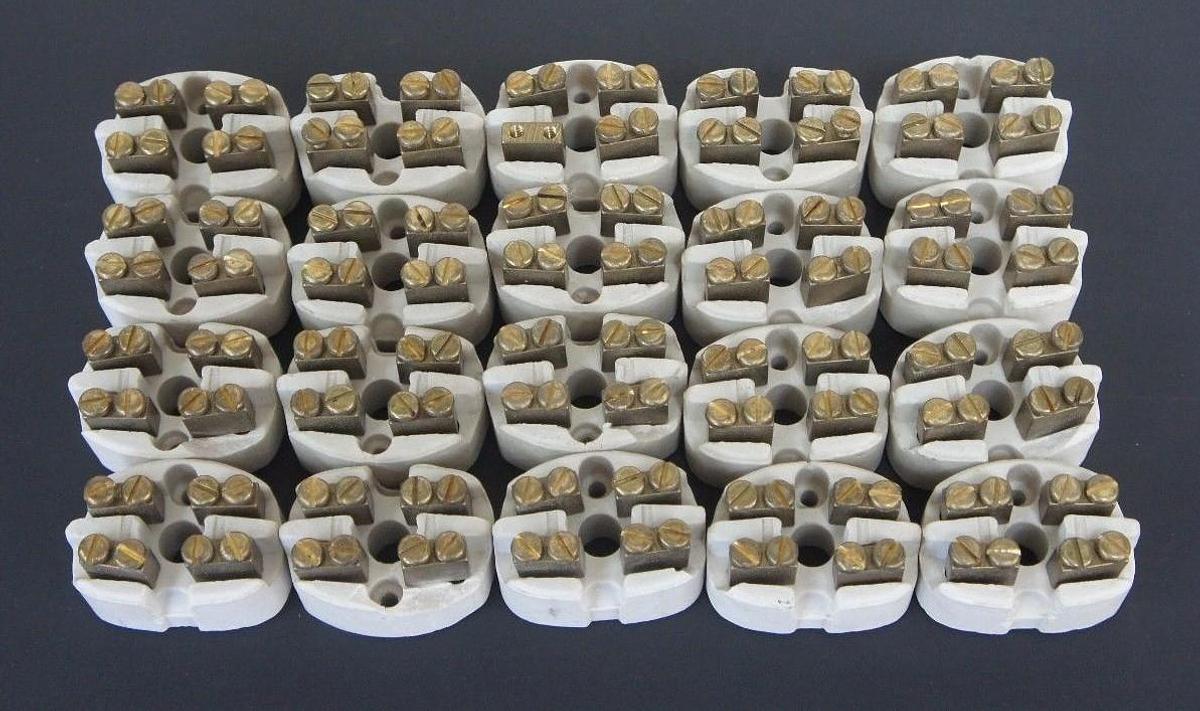 Used LOT OF 20 GENERIC 356504 CERAMIC TERMINALS