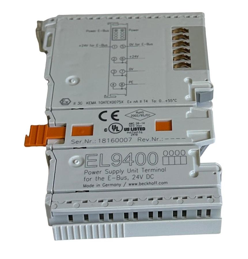 Used NEW BECKHOFF EL9400 I/O SERIES POWER SUPPLY UNIT TERMINAL FOR E-BUS 24VDC OEM