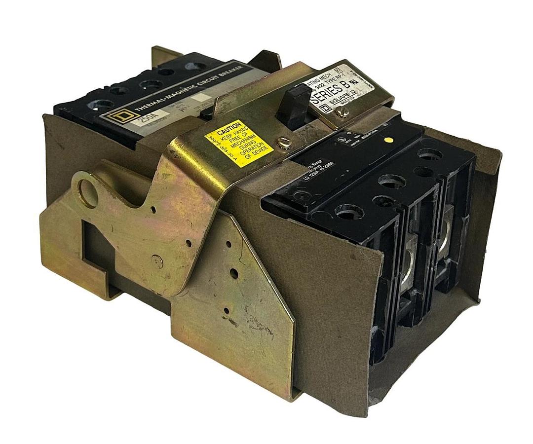 Used SQUARE D KAL36250 THERMAL-MAGNETIC CIRCUIT BREAKER 250A W/ 9422-RP-1 /B MECH
