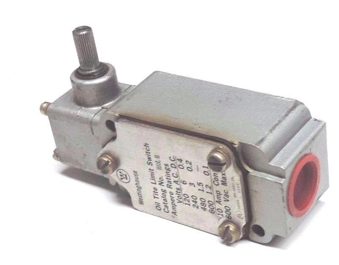 Used WESTINGHOUSE RRLB OIL TITE LIMIT SWITCH 10AMP CONT. 600 VAC. MAX.