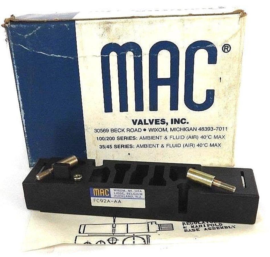NIB MAC FC92A-AA FLOW CONTROL MANIFOLD FC92AAA