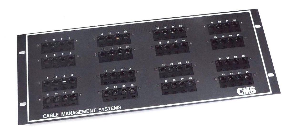 Used NIB CMS CABLE MANAGEMENT SYSTEMS CONTROL PANEL ASSEMBLY, PATCH PANELS