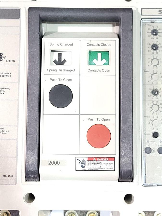 Used SIEMENS SBS2020DV / SBS2020 DRAWOUT BREAKER SBS 2000 W/2000A TRIP UNIT