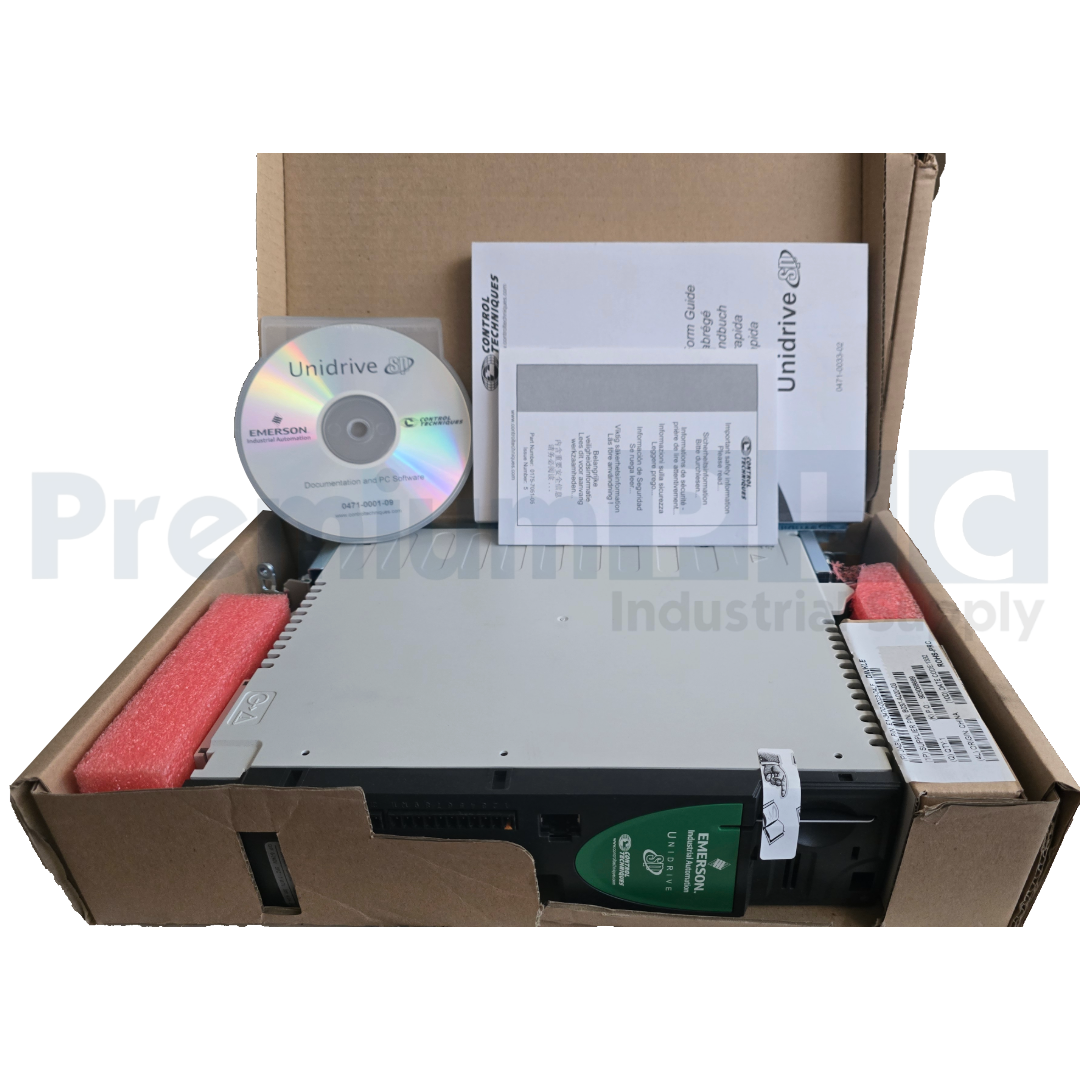 Used EMERSON CONTROL TECHNIQUES SP0203 UNIDRIVE SP 1.0HP 3098-0002 W/O KEYPAD NSMP