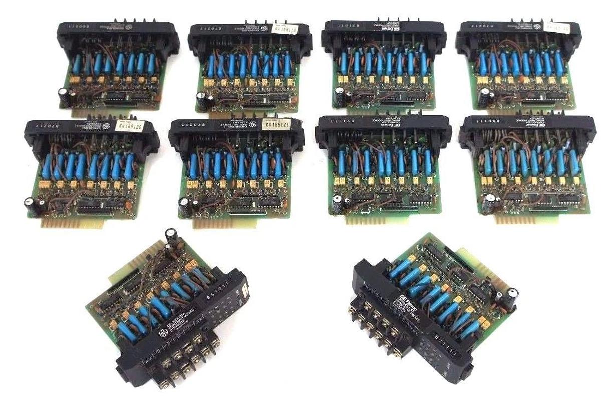 Used LOT OF 10 GE FANUC IC610MDL125A INPUT MODULES 115VAC, 8 CIRCUITS