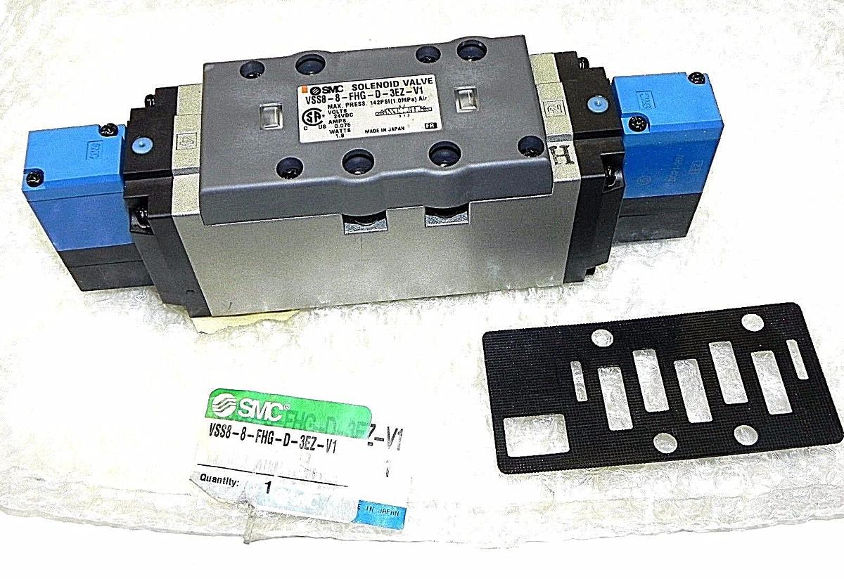 NEW SMC VSS8-8-FHG-D-3EZ-V1 SOLENOID VALVE 24VDC, VSS88FHGD3EZV1