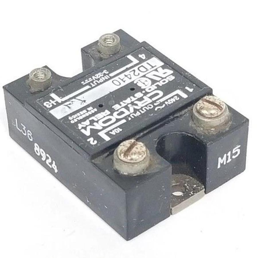 Used CRYDOM TD-2410 SOLID STATE RELAY TD2410 (MISSING 2 SCREWS) 240V, 10A