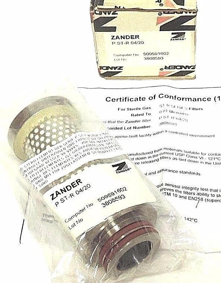 Used NIB ZANDER PST-R 04/20 FILTER ALTERNATIVE STERILE CARTRIDGE PSTR, P ST-R 04/20