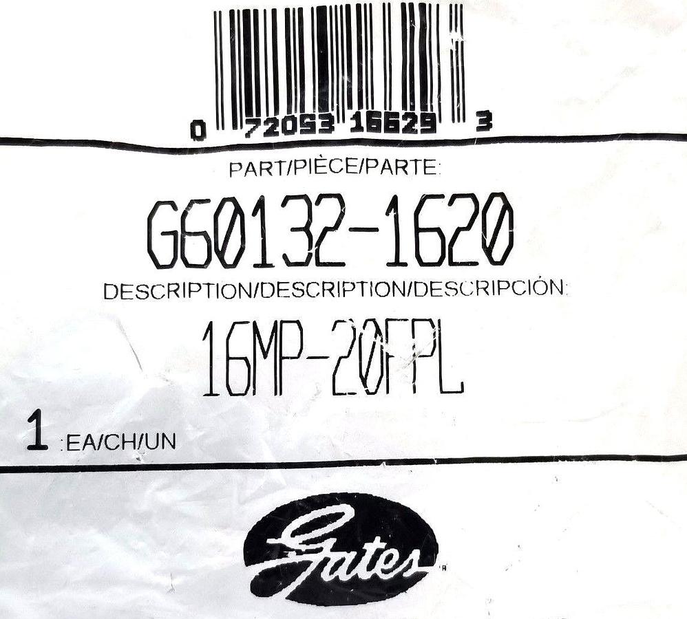 NEW GATES G60132-1620 ADAPTER G601321620, 16MP-20FPL