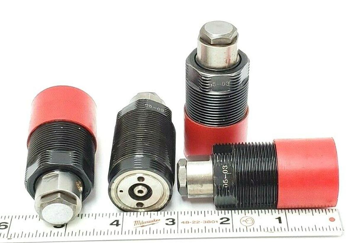 Used LOT OF 4 NEW VEKTOR VEKTEK 10-0708-06 WORK SUPPORT FLUID ADV. CARTRIDGES, 1-1/8"
